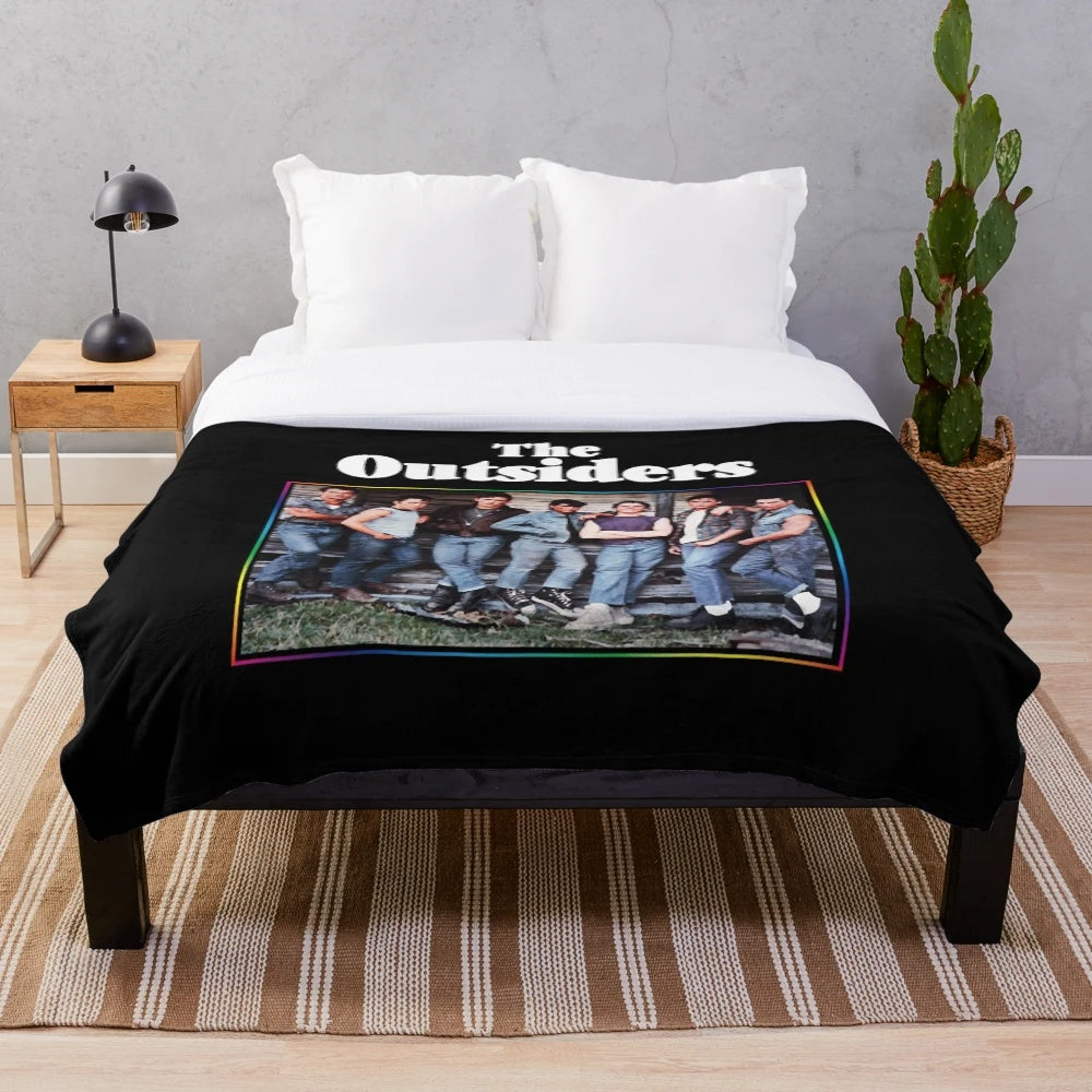 The Outsiders 80s movie-inspired plush blanket