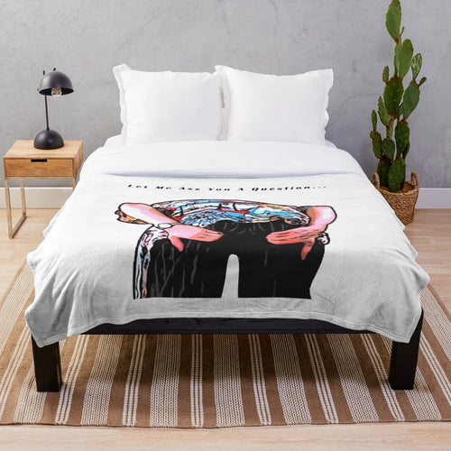 Ace Ventura-inspired cartoon plush blanket