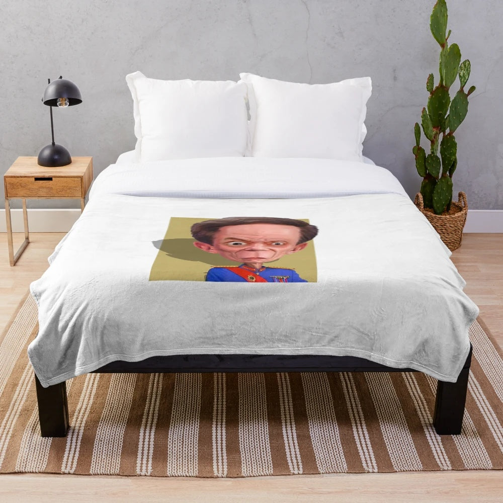 Adel Emam inspired plush blanket featuring the renowned Egyptian actor and comedy icon