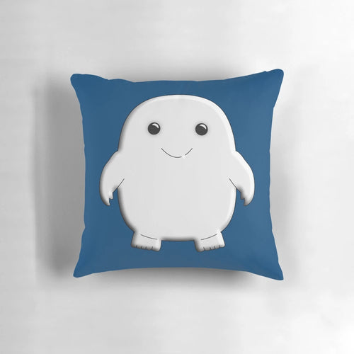 Soft, cuddly adipose plush pillow with a playful, geeky design for Doctor Who enthusiasts