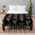 Cute plush blanket featuring an adorable animal design with glasses and headphones