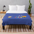 Cozy plush blanket featuring an army-inspired design, perfect for video game enthusiasts