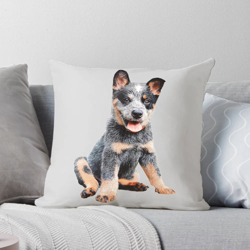 Soft, cuddly Australian Cattle Dog Blue Heeler puppy pillow