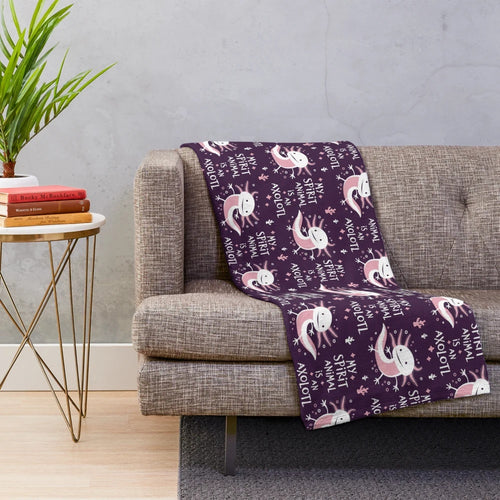 Cute and cuddly axolotl plush blanket with whimsical design