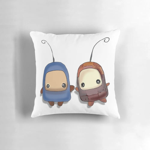 Billie Eilish 'ilomilo' themed throw pillow with her cute cartoon character