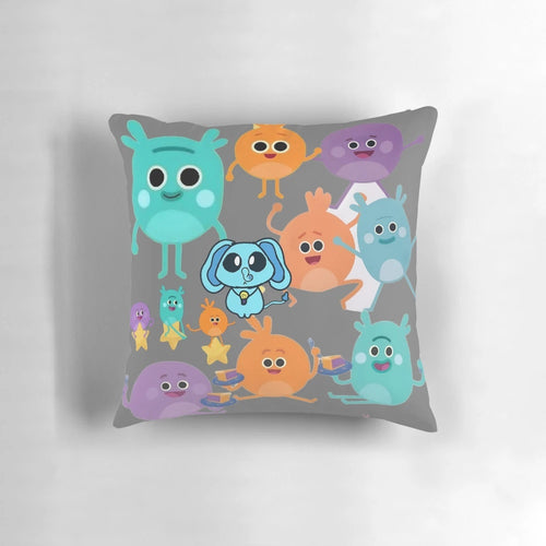 Colorful and whimsical Bumble Nums kids pillow with a cartoon design