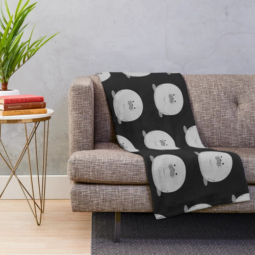 Cute chonky seal plush blanket