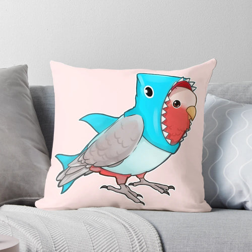Colorful and cute galah parrot plush pillow for a cozy, kawaii-inspired home decor.