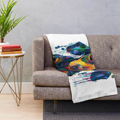 Dachshund dog art plush blanket with cute dachshund dog design