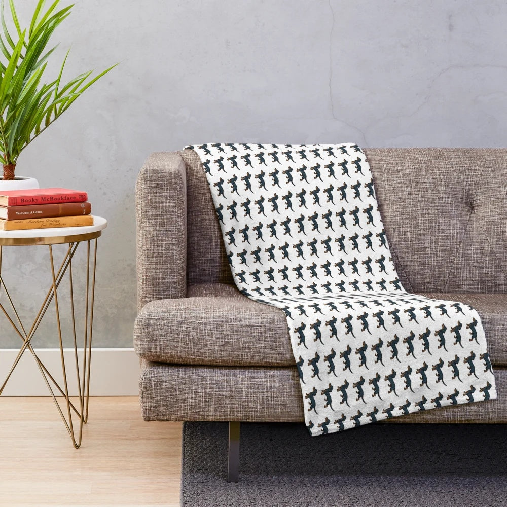 Dachshund plush blanket with a cute and cuddly design