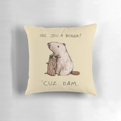Plush Dam Pillow with Cute Beaver Design