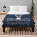Cute deer plush blanket