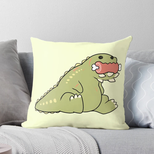 Cute chibi-style Deviljjo monster from Monster Hunter series on a soft plush pillow