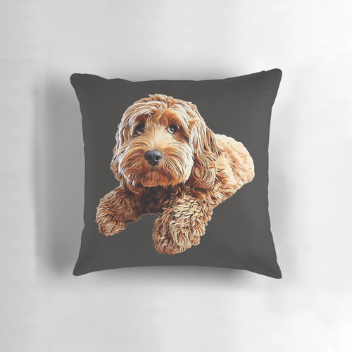 Soft and cuddly doodle puppy dog pillow