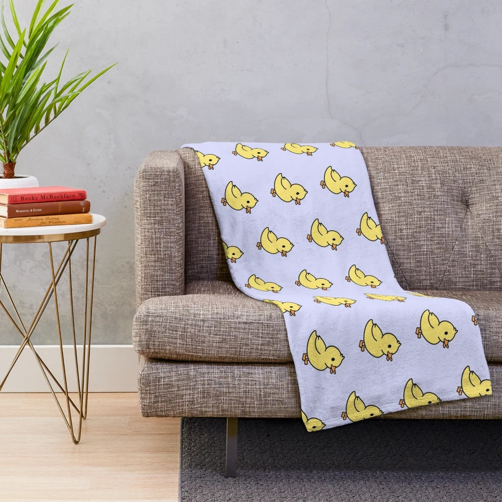 Duckling Plush Blanket - Soft, Cozy Throw Featuring a Cute Baby Duck Design
