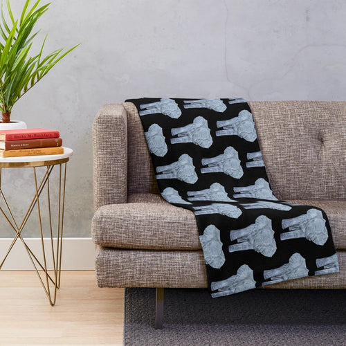 Soft plush blanket featuring a graphite pencil drawing of a cute elephant calf
