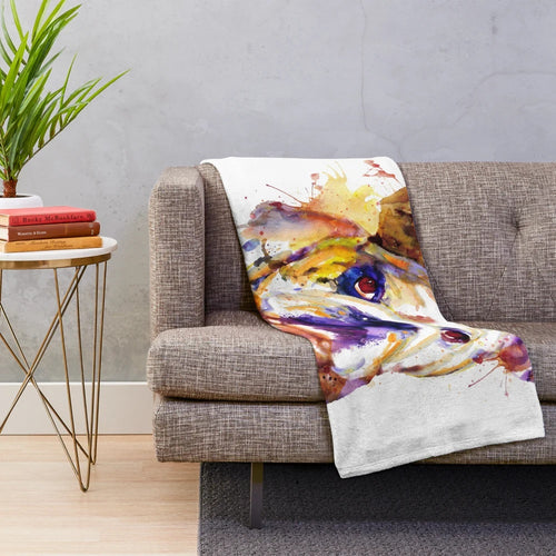 Soft and Cuddly English Bulldog Plush Blanket
