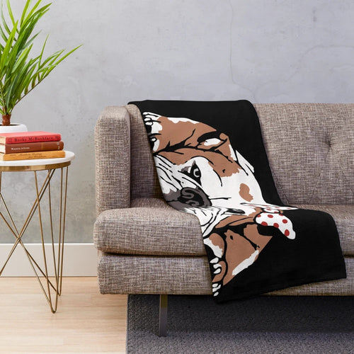 Cute English Bulldog Plush Blanket