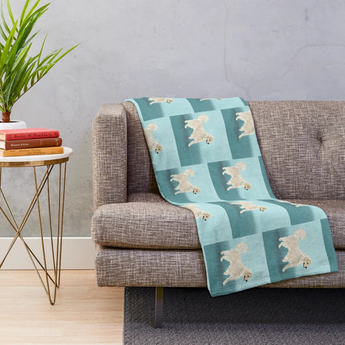Golden Retriever dog breed plush blanket with watercolor painting design