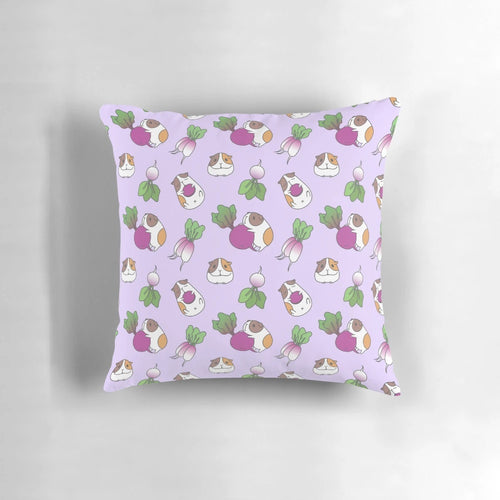 Plush guinea pig pattern throw pillow with cute vegetable designs