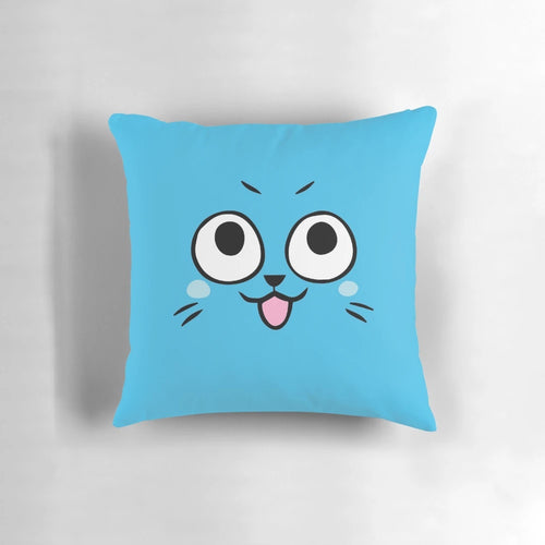Soft, cuddly happy face pillow inspired by the Fairy Tail anime series