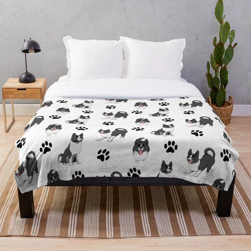 Karelian Bear Dog Chibi Plush Blanket