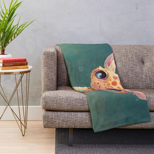 Cute kawaii giraffe plush blanket for animal lovers