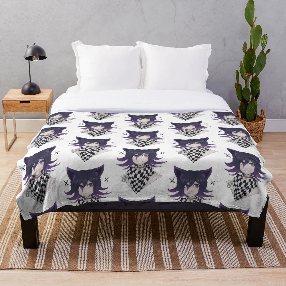 Kokichi Oma Kitty Smile Plush Blanket