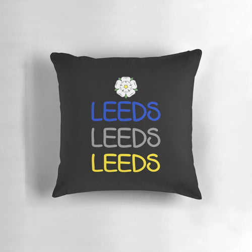 Leeds United baby pillow featuring the club's crest and colors