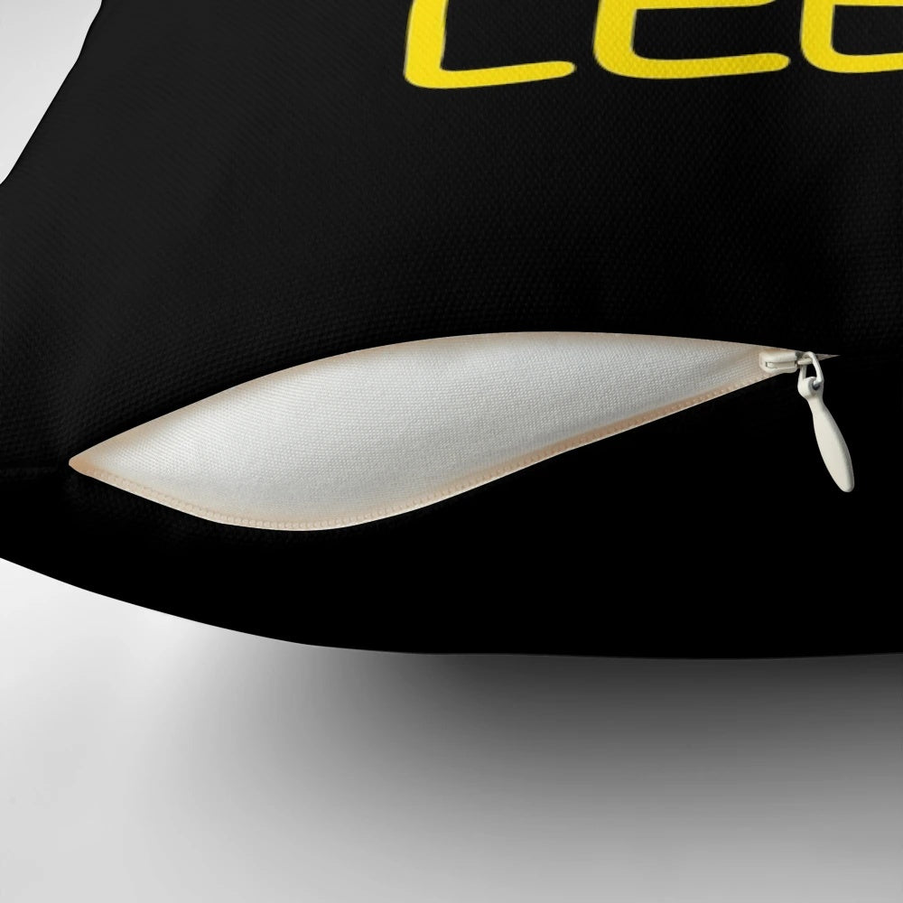 Leeds United baby pillow featuring the club's crest and colors
