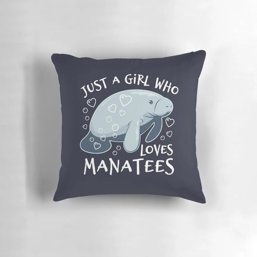 Soft, plush manatee pillow with a cute, friendly design
