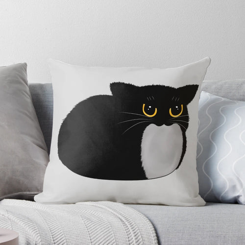 Plush and cozy Maxwell the Cat pillow, a charming home accessory for cat enthusiasts