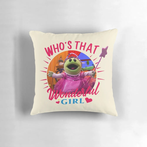 Cute and cuddly monster girl pillow from the Nanalan: Who's That Wonderful Girl kids' TV show