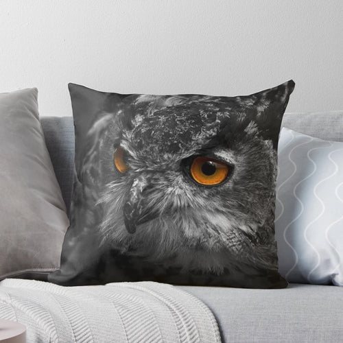 Soft, plush owl-shaped throw pillow in a cute, whimsical design.