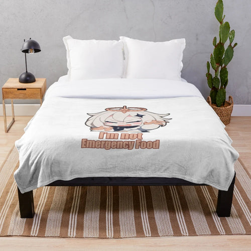 Paimon Genshin Impact plush blanket, cute anime chibi design