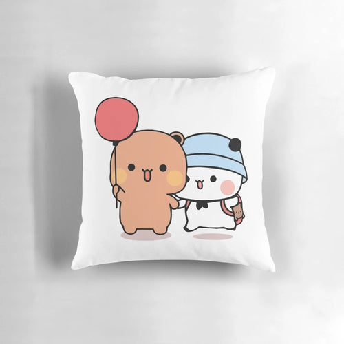 Cute panda bear and balloon plush pillow for snuggling and cuddling