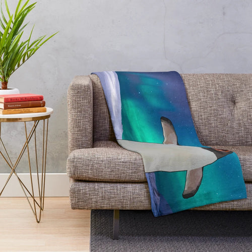 Adorable Gentoo penguin plush blanket