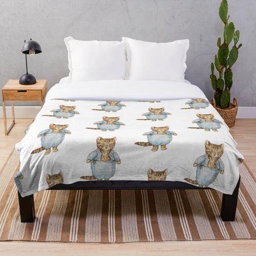 Soft and cuddly plush blanket featuring Peter Rabbit from the classic Beatrix Potter children's stories