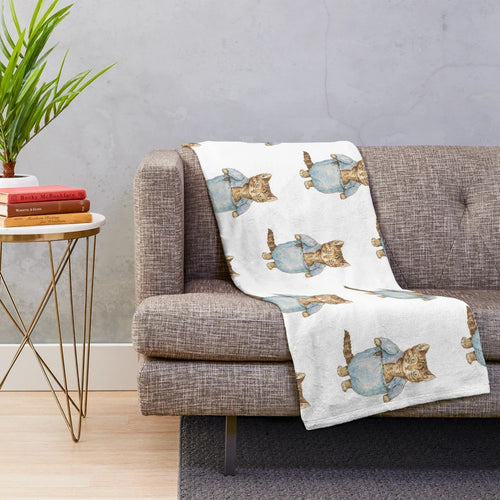Soft and cuddly plush blanket featuring Peter Rabbit from the classic Beatrix Potter children's stories