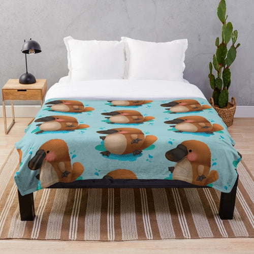 Platypus Puggle Plush Blanket