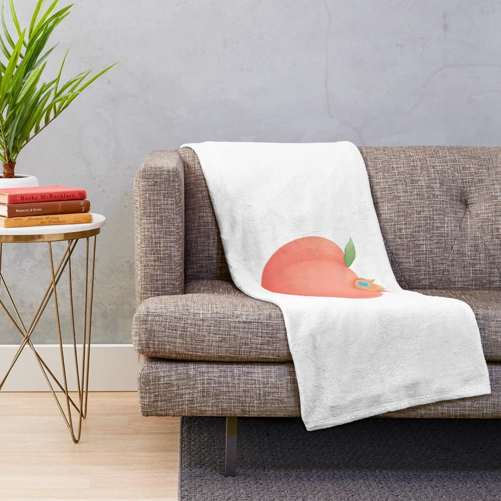 Plush blanket featuring the iconic Nintendo character, Princess Peach