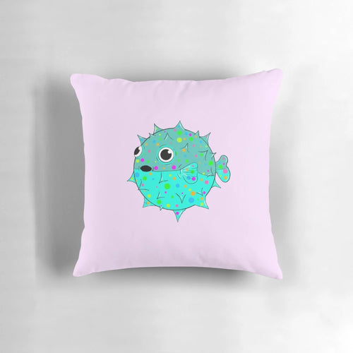 Cute and cuddly pufferfish pillow, a whimsical accent piece for any space