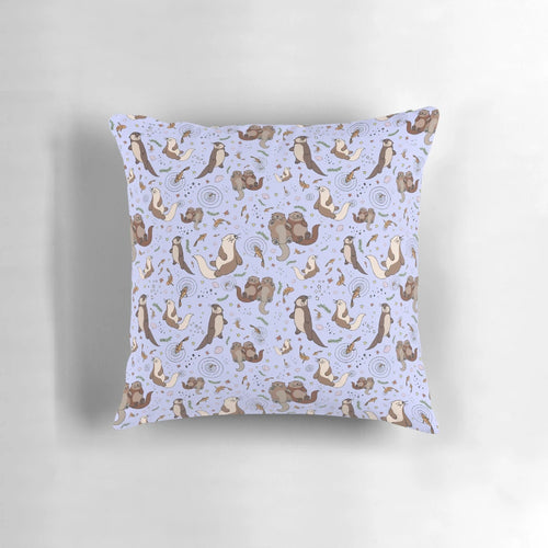 Soft, purple otter plush pillow with a cute, adorable otter design