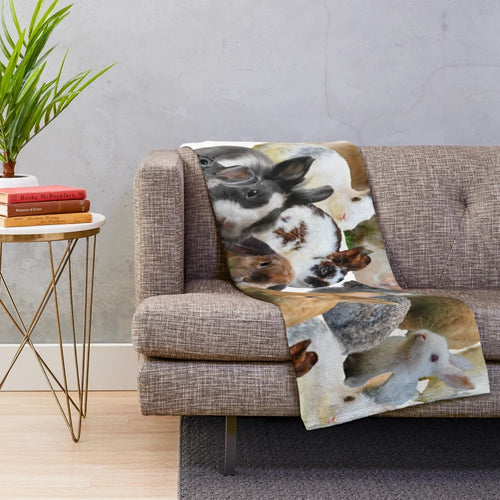 Soft and Plush Rabbit Themed Blanket