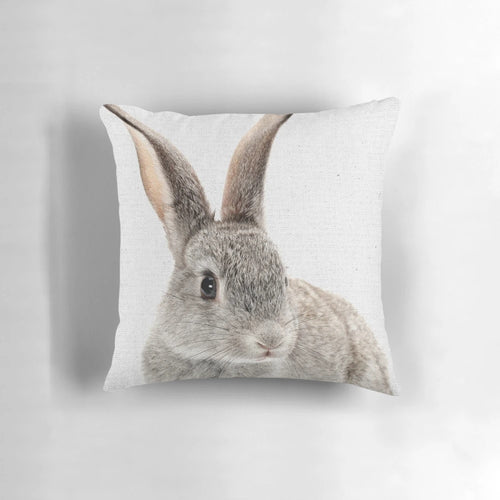 Soft and cuddly rabbit-shaped pillow with a sweet, minimalist design