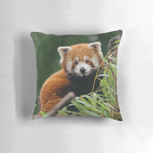 Soft and cuddly red panda pillow with a cute, adorable design