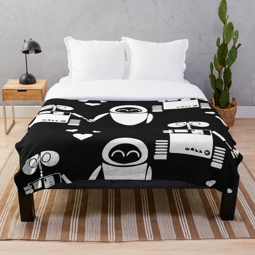 Cute robot plush blanket for snuggling