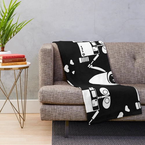 Cute robot plush blanket for snuggling
