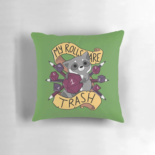 Cute Raccoon Pillow with Dungeon & Dragons Inspired Design