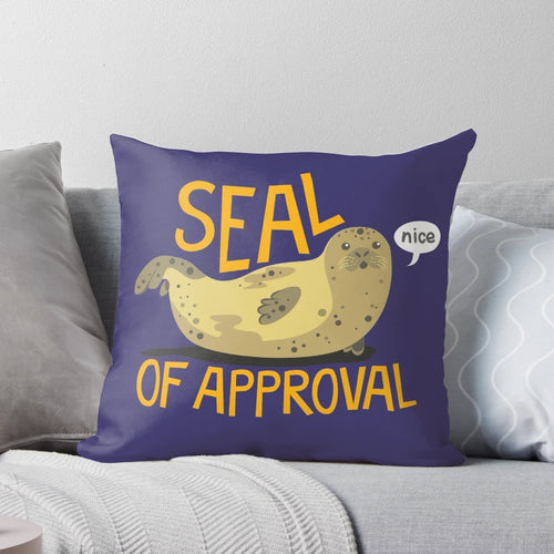 Soft, plush pillow featuring a cute seal design for home decor